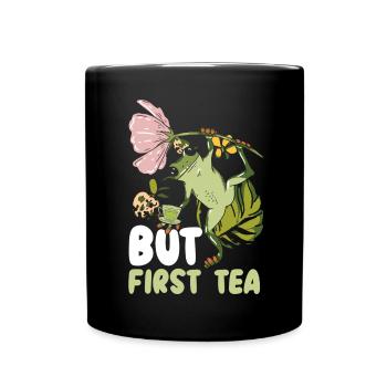 Cottagecore Mushroom Aesthetic Nature Conservation - Full Colour Mug - black - Front