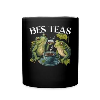 Cottagecore Mushroom Aesthetic Nature Conservation - Full Colour Mug - black - Front