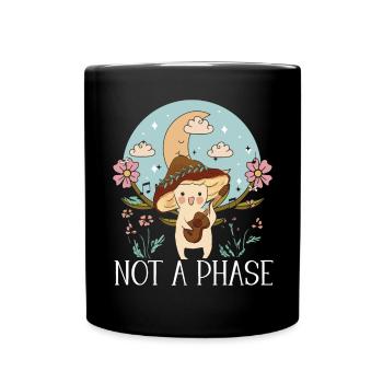 Cottagecore Mushroom Aesthetic Nature Conservation - Full Colour Mug - black - Front