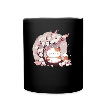 Chat Animaux mignons pour enfants Kawaii Chats - Mug uni - noir - Devant