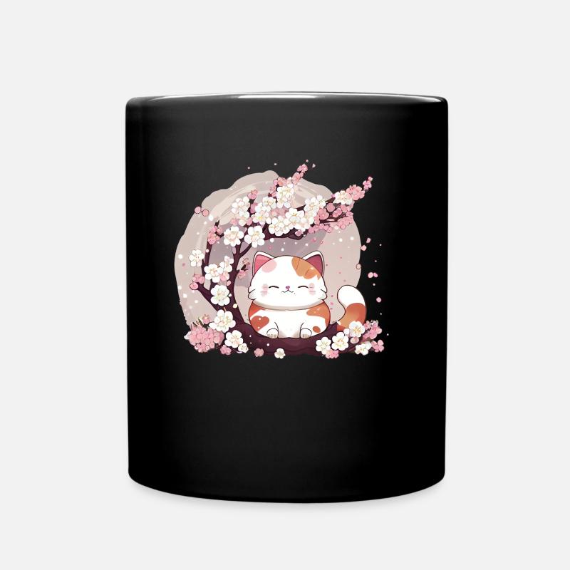 Chat Animaux mignons pour enfants Kawaii Chats - Mug uni - noir