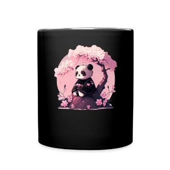 Panda cute animals for kids Kawaii pandas bears - Full Colour Mug - black - Front