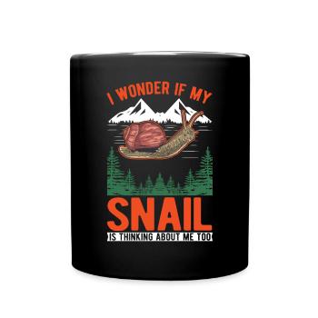 Snail Gift Vineyard Snail - Full Colour Mug - black - Front