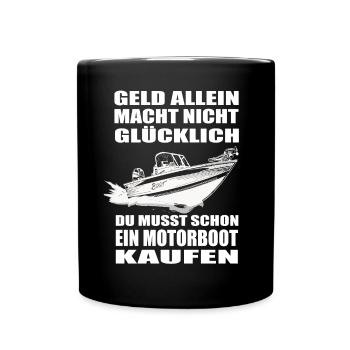 Motorboot - Tasse einfarbig - Schwarz - Vorne