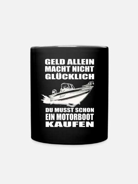 Motorboot - Tasse einfarbig - Schwarz