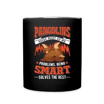 Pangolin Geschenk Schuppentier - Tasse einfarbig - Schwarz - Vorne