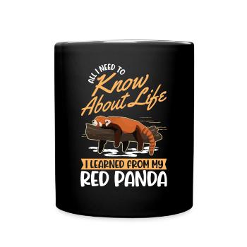 Red Panda Cadeau Chat Ours Panda Rouge - Mug uni - noir - Devant