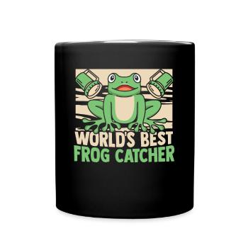 World's Best Frog Catcher Toad Tadpole Frog - Full Colour Mug - black - Front