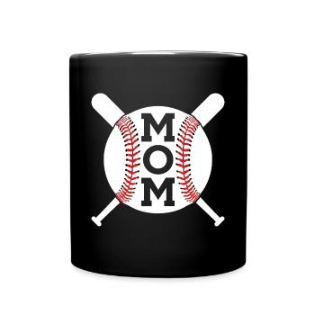 MAMAN BASEBALL FÊTE DES MÈRES - Mug uni - noir - Devant