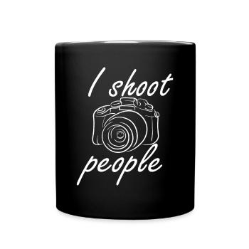 Fotografen Spruch Hobby Fotograf - Tasse einfarbig - Schwarz - Vorne