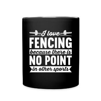 Fechter Fechter - Tasse einfarbig - Schwarz - Vorne