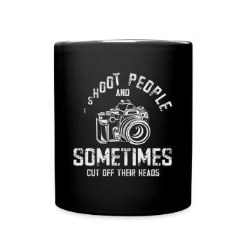 Fotografen Spruch Hobby Fotograf - Tasse einfarbig - Schwarz - Vorne
