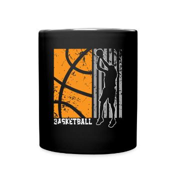 Basketball Basketballer - Tasse einfarbig - Schwarz - Vorne