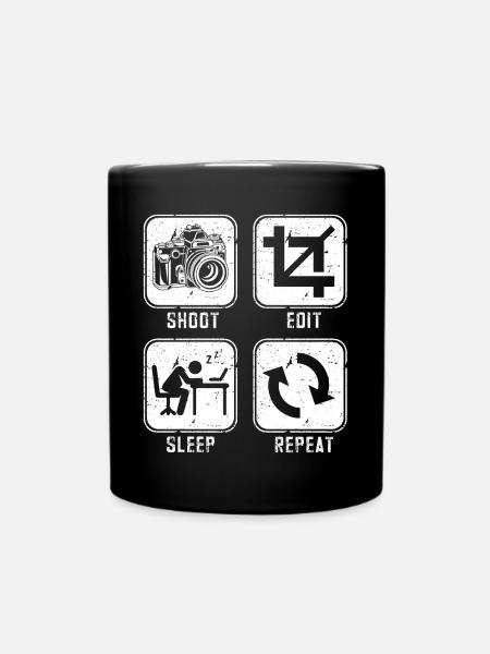 Fotografen Spruch Hobby Fotograf - Tasse einfarbig - Schwarz