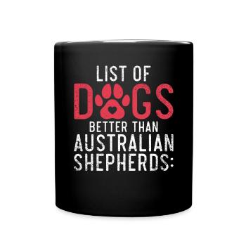 Australian Shepherd Gifts - Full Colour Mug - black - Front