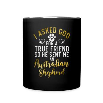 Cadeaux de berger australien - Mug uni - noir - Devant