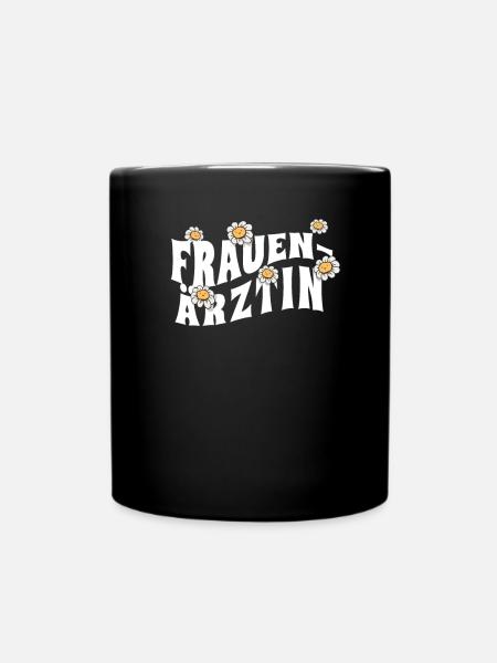 Frauenarzt Hebamme Frauenärztin - Tasse einfarbig - Schwarz