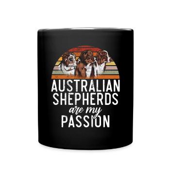 Australian Shepherd Gifts - Full Colour Mug - black - Front