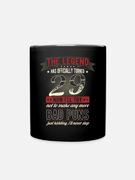 La légende officiellement 29 ans 29e anniversaire - Mug uni - noir