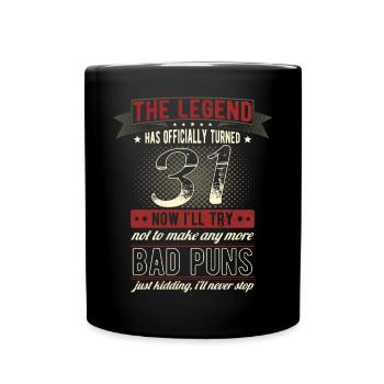 La légende officielle 31 ans 31ème anniversaire - Mug uni - noir - Devant