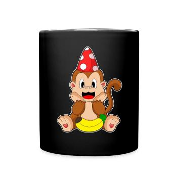 Monkey Party Hat - Full Colour Mug - black - Front