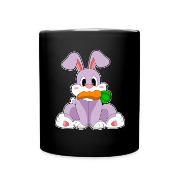Rabbit Carrot - Full Colour Mug - black - Front
