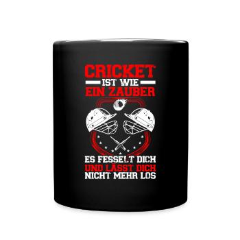 Cricket Ist Magie - Tasse einfarbig - Schwarz - Vorne