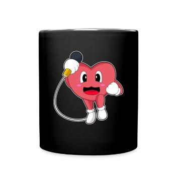 Chant au micro Heart Singer - Mug uni - noir - Devant