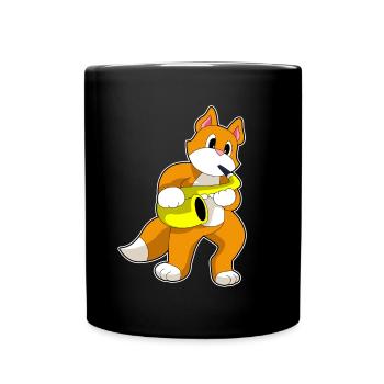 Cat Musician Saxophone Music - Full Colour Mug - black - Front