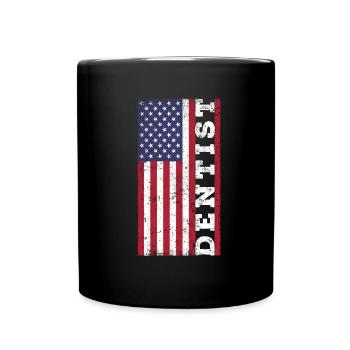 Dentiste patriotique américain - Mug uni - noir - Devant