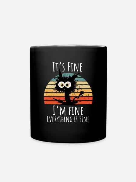 C’est bien je vais bien tout va bien cadeau drôle - Mug uni - noir