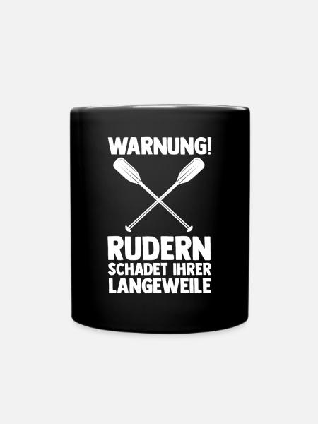 Paddeln Rudern Ruderer - Tasse einfarbig - Schwarz