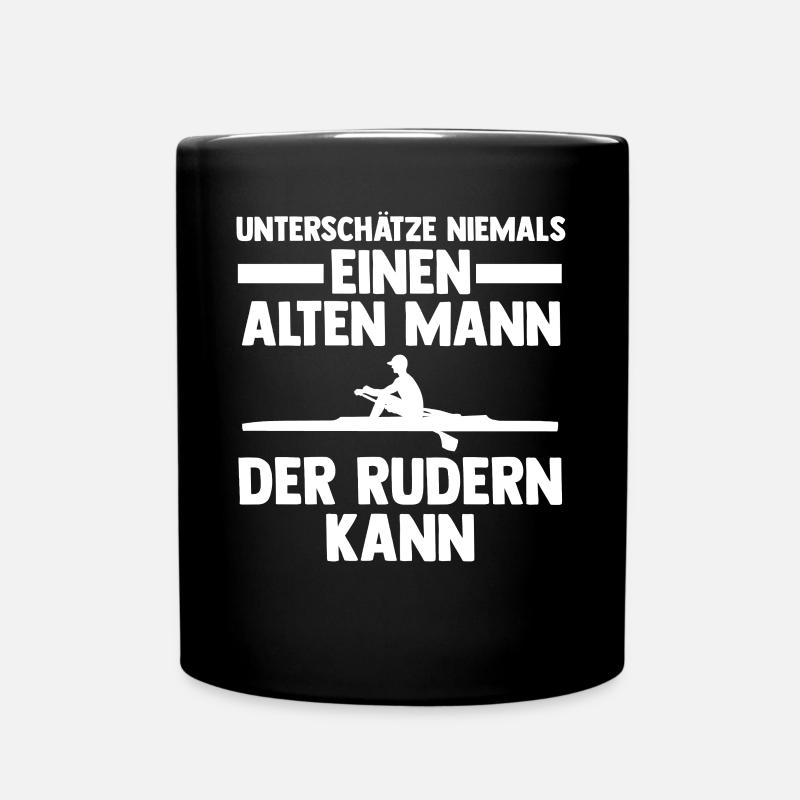 Paddeln Rudern Ruderer - Tasse einfarbig - Schwarz