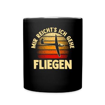 Segelflieger Fliegen Segelfliegen - Tasse einfarbig - Schwarz - Vorne