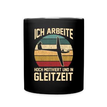 Segelflieger Fliegen Segelfliegen - Tasse einfarbig - Schwarz - Vorne