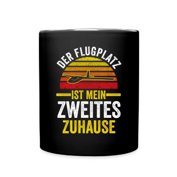 Segelflieger Fliegen Segelfliegen - Tasse einfarbig - Schwarz - Vorne