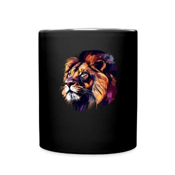 Lion - Full Colour Mug - black - Front