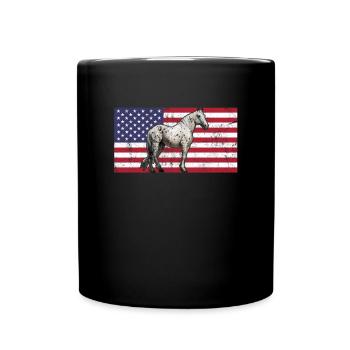 appaloosa equestrian horse - Tasse einfarbig - Schwarz - Vorne