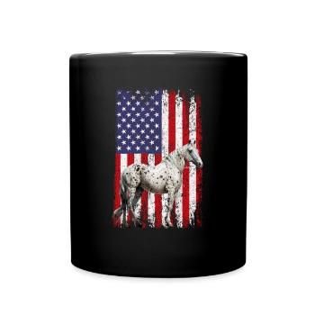 appaloosa equestrian horse - Tasse einfarbig - Schwarz - Vorne