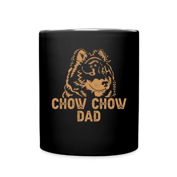 Chow Chow Hund - Tasse einfarbig - Schwarz - Vorne