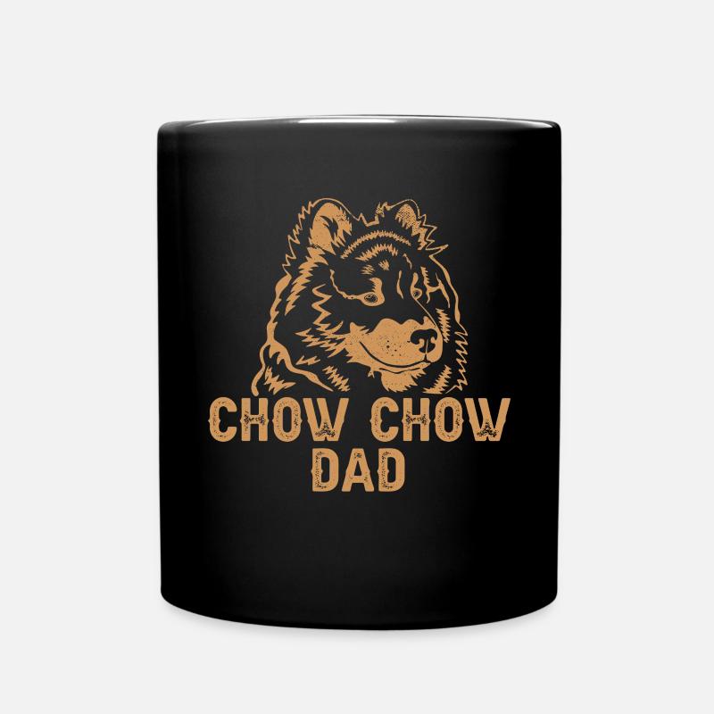 Chow Chow Hund - Tasse einfarbig - Schwarz