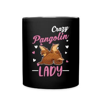 Pangolin fou Femme Pangolin - Mug uni - noir - Devant