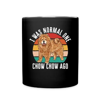 Chow Chow Hund - Tasse einfarbig - Schwarz - Vorne