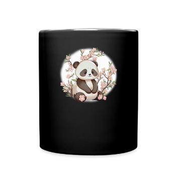 Panda cute animals for kids Kawaii pandas bears - Full Colour Mug - black - Front