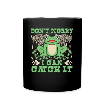Don't Worry I Can Catch It Tree Frog Toad - Full Colour Mug - black - Front