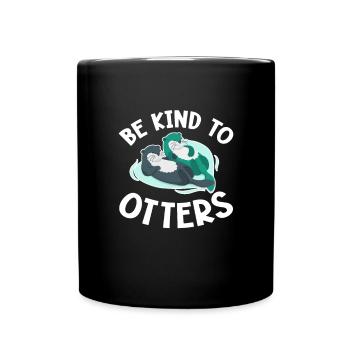 Loutre de mer Loutre Cadeau de loutre - Mug uni - noir - Devant