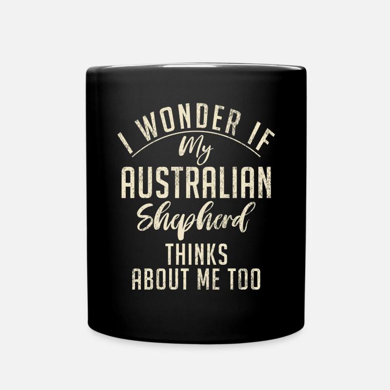 Australian Shepherd Geschenke - Tasse einfarbig - Schwarz