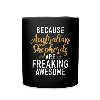 Cadeaux pour berger australien - Mug uni - noir - Devant
