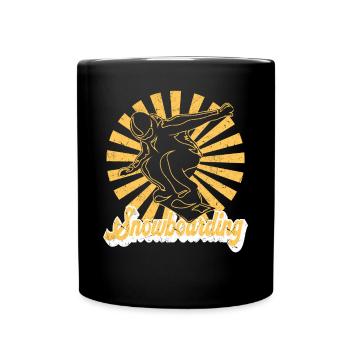 Snowboarding Winter Sports Snowboarder - Tasse einfarbig - Schwarz - Vorne