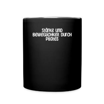 Pilates - Stärke und Beweglichkeit durch Pilates - Tasse einfarbig - Schwarz - Vorne